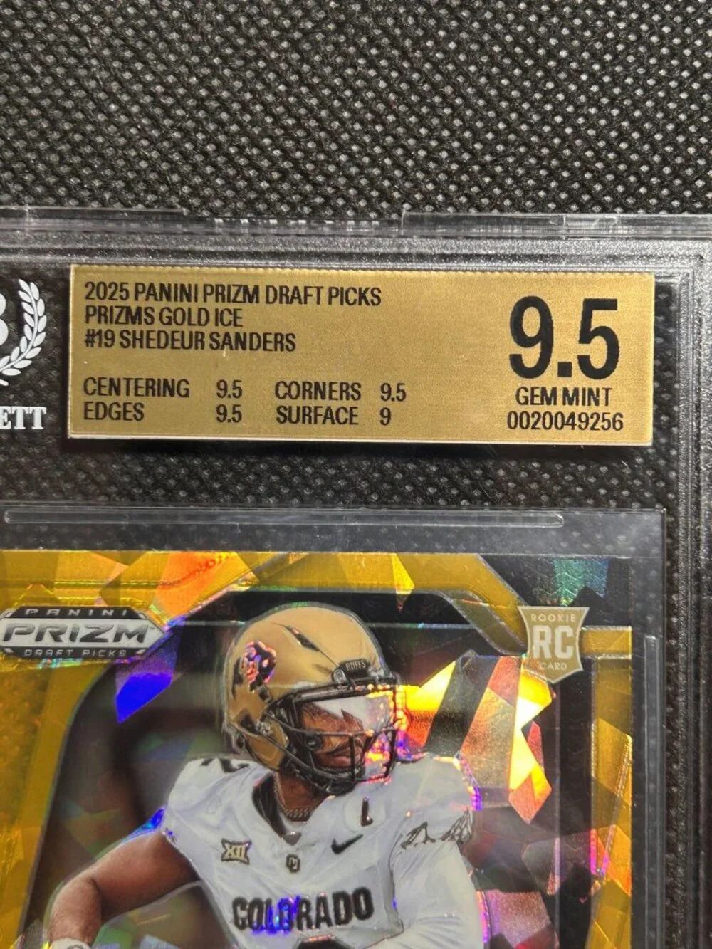 2025 Prizm Draft Picks #19 GOLD ICE Shedeur Sanders RC ROOKIE BGS 9.5 GEM MINT